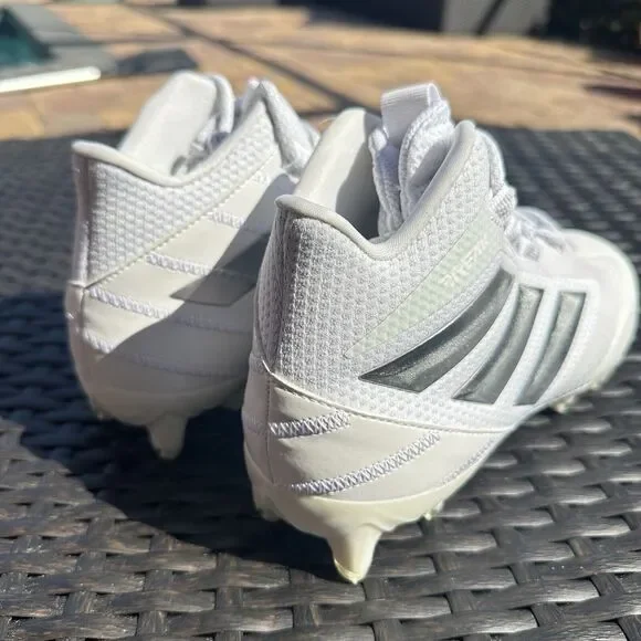 Adidas Freak Carbon Mid White Silver Metallic Men's Football Shoes EE7133 Size 8
